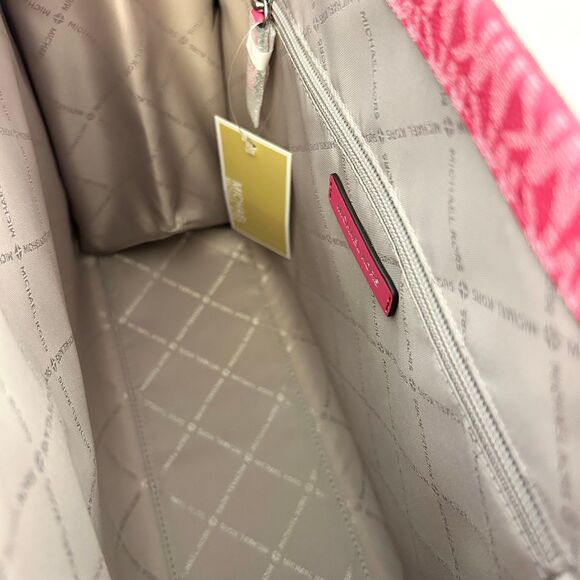 Michael Kors Purse & wallet Mirella Medium Ombré Logo Tote Bag Dragonfruit - Picture 7 of 11